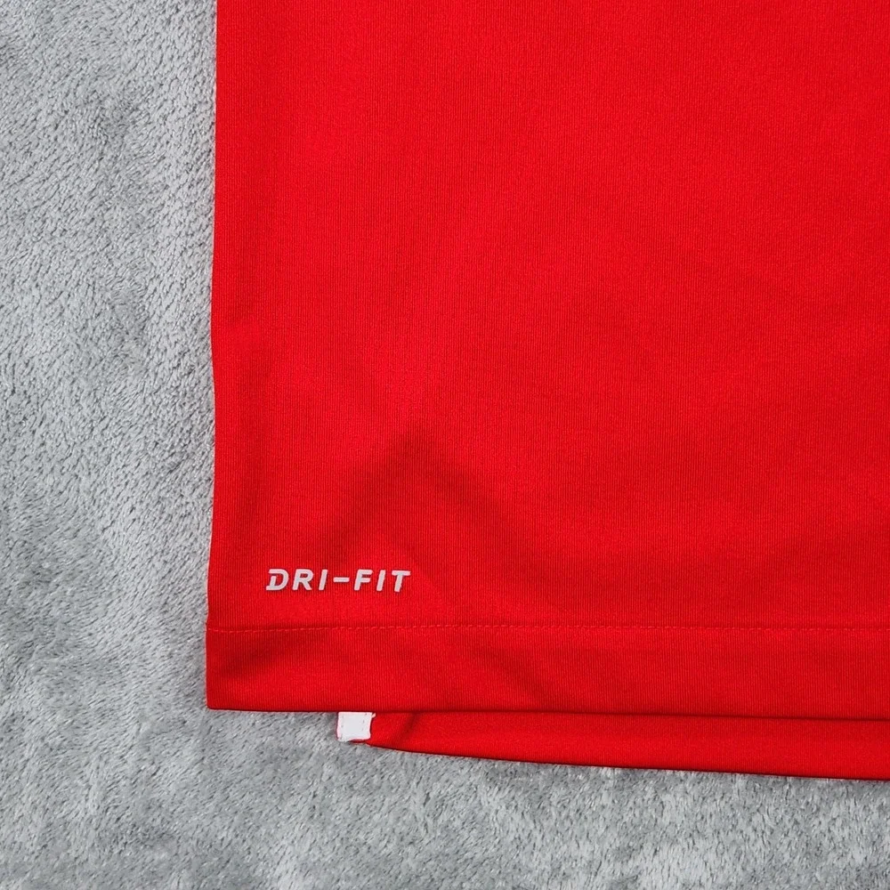 Ohio State Buckeyes Shirt Mens Medium Red NCAA Football Nike Dri‎ Fit Polo